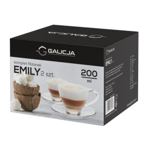Komplet filiżanek EMILY 200ml, 2szt.